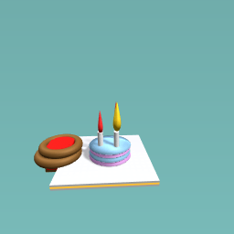 Jelly cake and birthbday cake