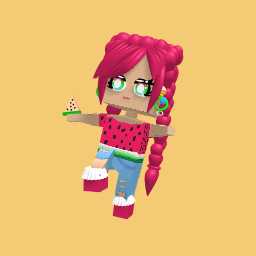 Cute watermelon girl