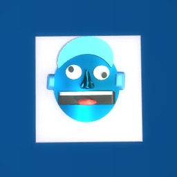 The blue funny face