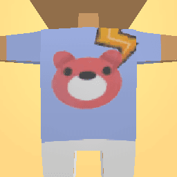 Baby blue white white pants and shirt