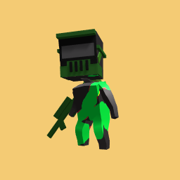 paintball master in green
