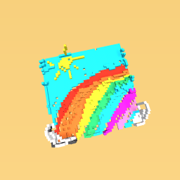 Rainbow and the sky