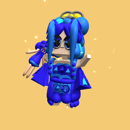 Elspell with her plush (Ultra Legendary)