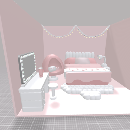 Aesthetic pink bedroom