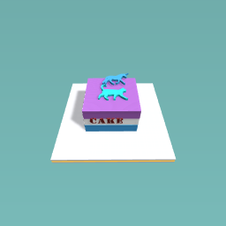 cat and unicorn and cake