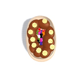 choco eggs along with some gummy bears