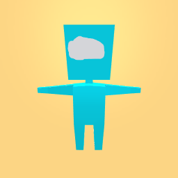 I tryed hard on this Cyan Among Us charecter (free)