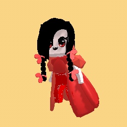 cute princess girl red ruby coat