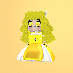 cute yellow cat girl for free