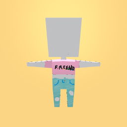 Friends pink t with ripped jeans