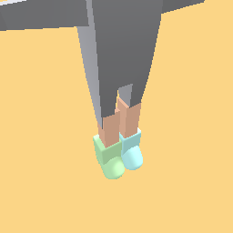 Tall green and blue shoes