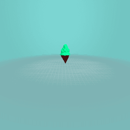 Mint ice cream cone