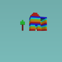 A rainbow house