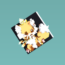 fox with a baby chick on its head