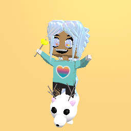 My roblox charecter and my arctic reindeer!