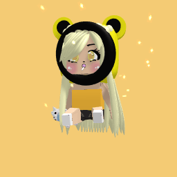 Cute yellow bear girl