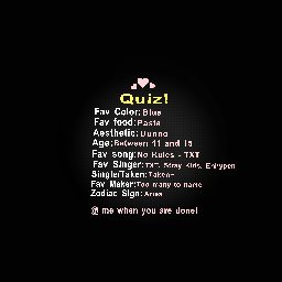 I did my own quiz XD