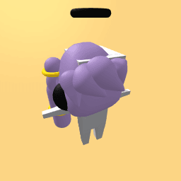 Purple iris hair with halo