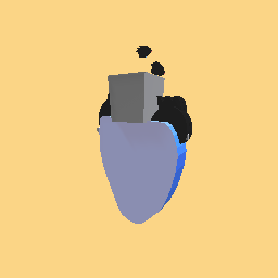 Raindow friends Blue bean bag