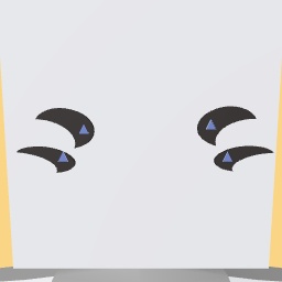 4 triangle-pupiled eyes..?