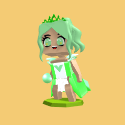 Green princess girl 