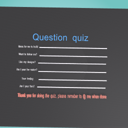 Question quiz