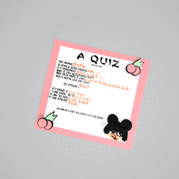 ;-; idk a quiz