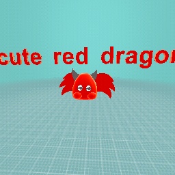 cute red dragon