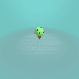 Mint chocolate chip ice cream cone
