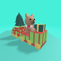 Cartoony Christmas Railcar