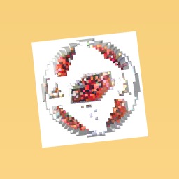 Red soccer ball from russia cup