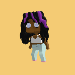 Cute girl with purple highlighs