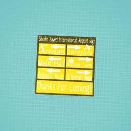 The Sheikh Zayed International Airport Sign