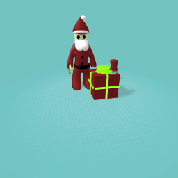 Santa got a present with cat in the hat