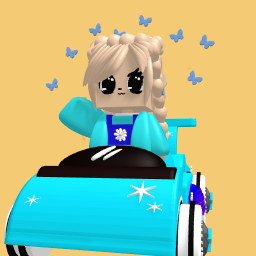 Cute Kawaii Girl (Blue With Car)