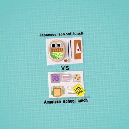 American School lunch VS Japanese School lunch