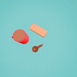 Mug, biscuit,Spoon