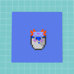 Blue Axolotl on Bucket