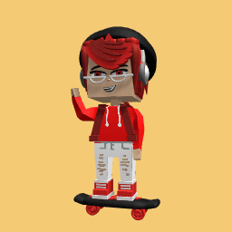 My red clothes with glases