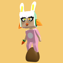 Hallaween bunny cosume! (edited sry forgot the tail)