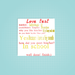 Love test