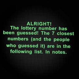 LOTTERY WINNERS!!!!!!