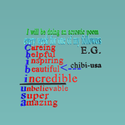 announcment acrostic poem