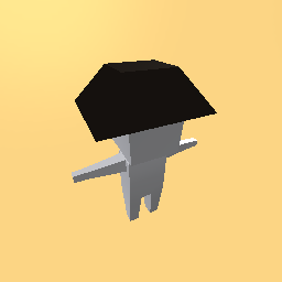 Black trendy hat (Originally from roblox)