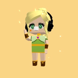 Cute green princess