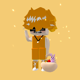 Kawai orange rainbow friends girl