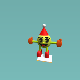 Packman with a santa hat