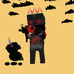 Black space red eyes