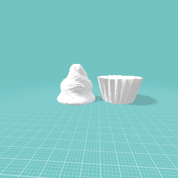 The creamy swirl and cupcake shapes