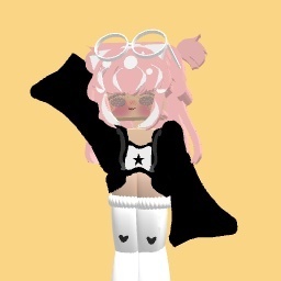 Cute pink & black themed girl